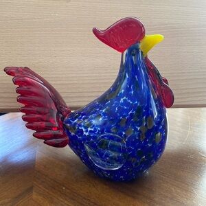 Vintage Lenox Twilight Art Glass Rooster $15